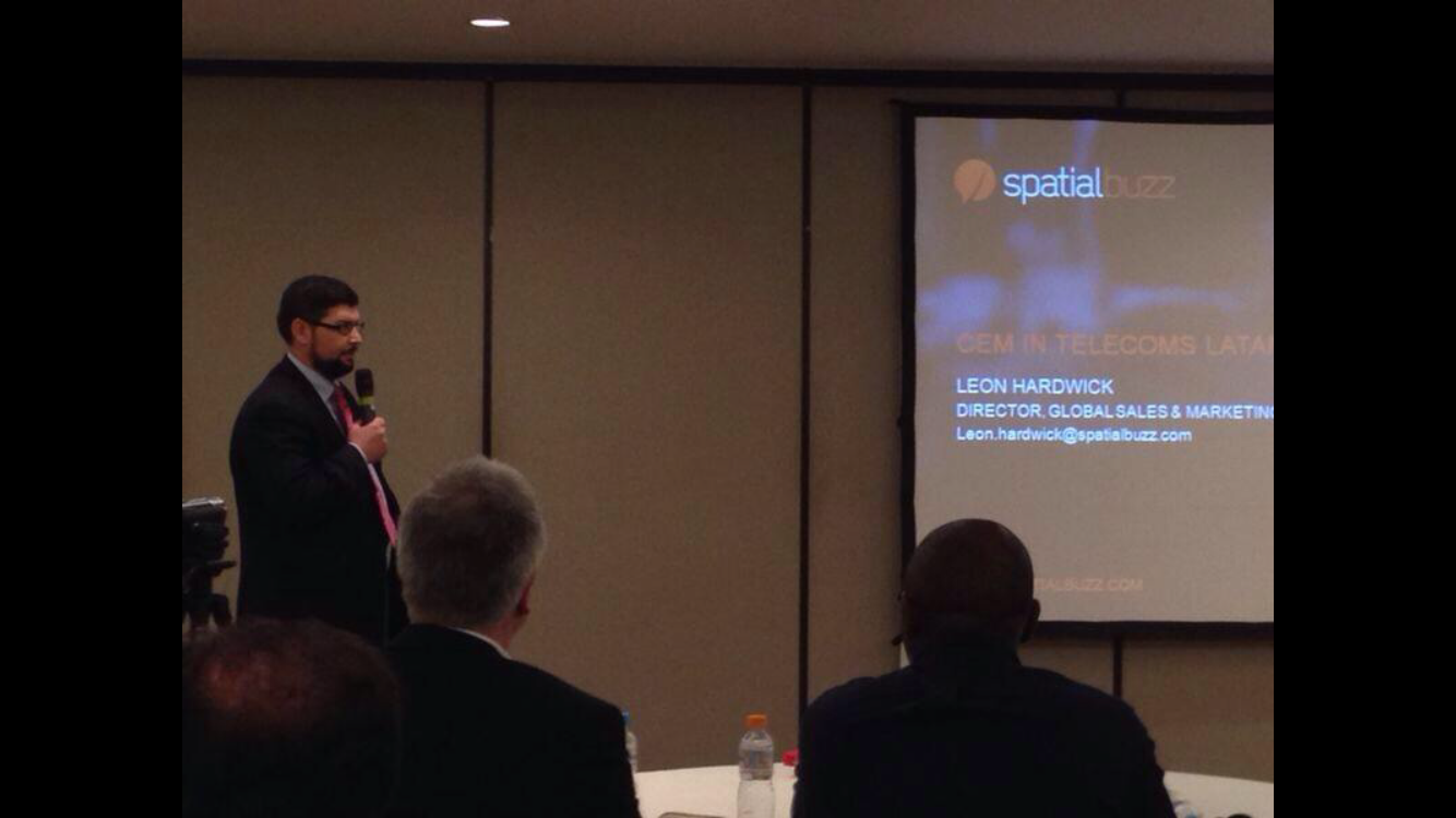 Leon speaking at Spatial Buzz event