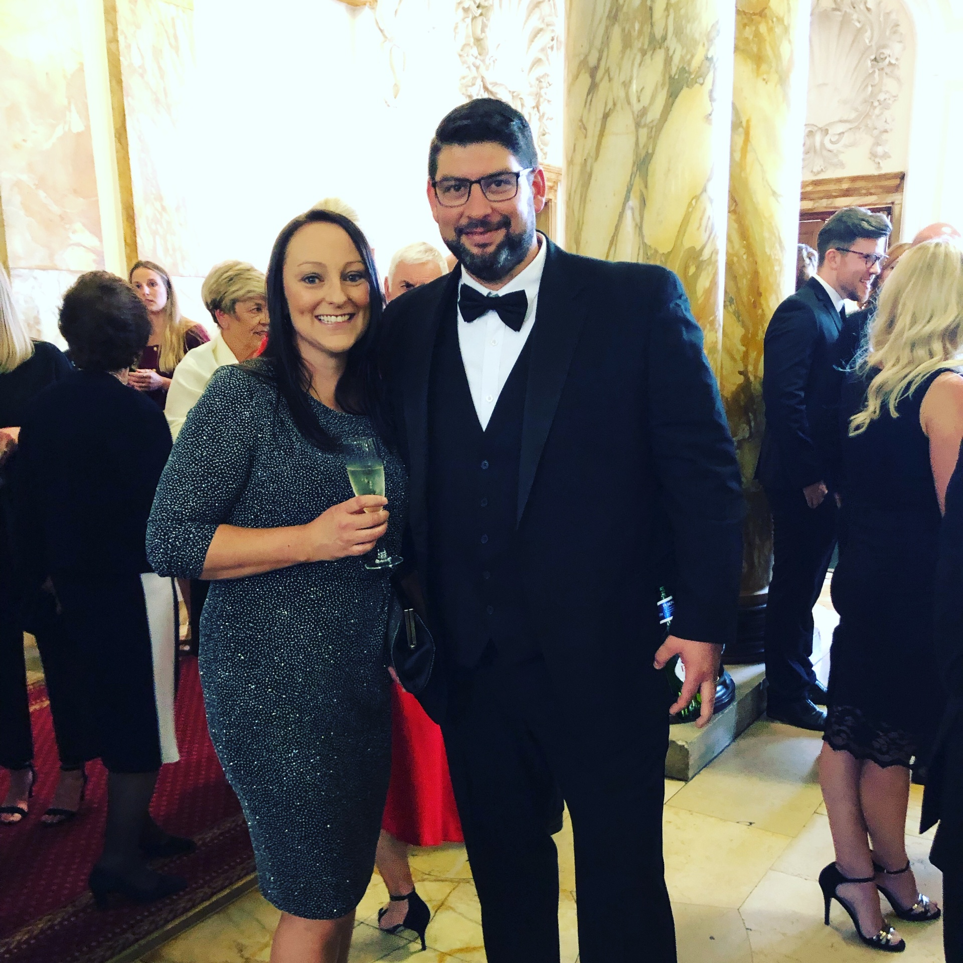 Leon and Vanessa at formal event